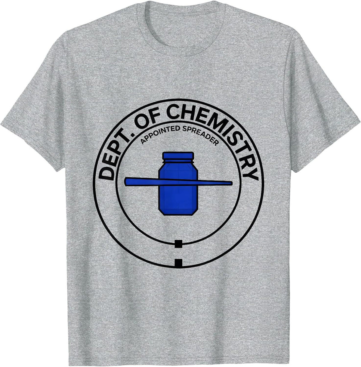 Men's Dept. of Chemistry Appointed Spreader Science Teacher T-Shirt - Heather Grey