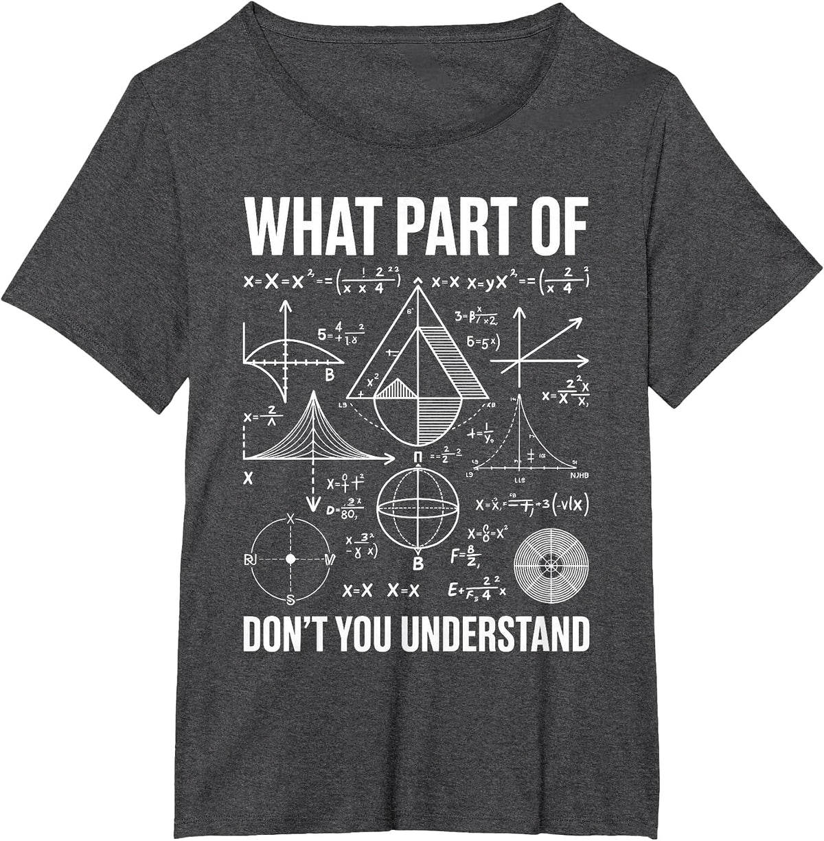 What Part of Don't You Understand Math Humor T-Shirt - Dark Heather Grey