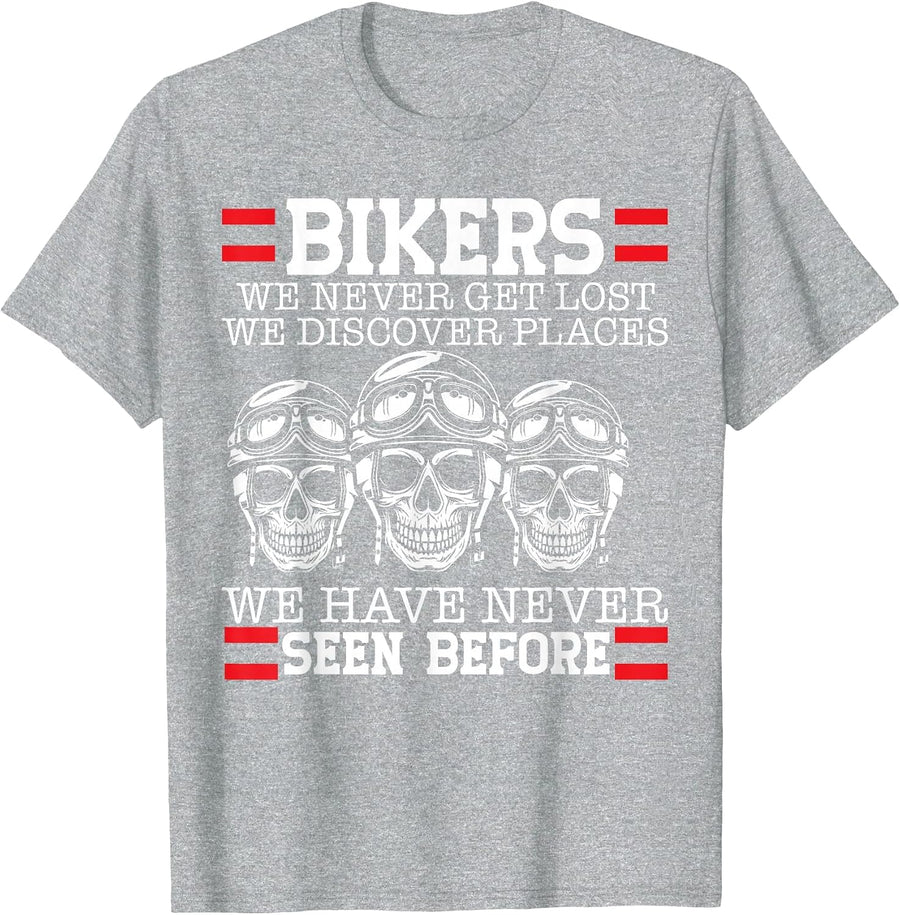 Epic Biker Skull Funny Quote RIP Motorcycle Rider Funeral T-Shirt - Heather Grey