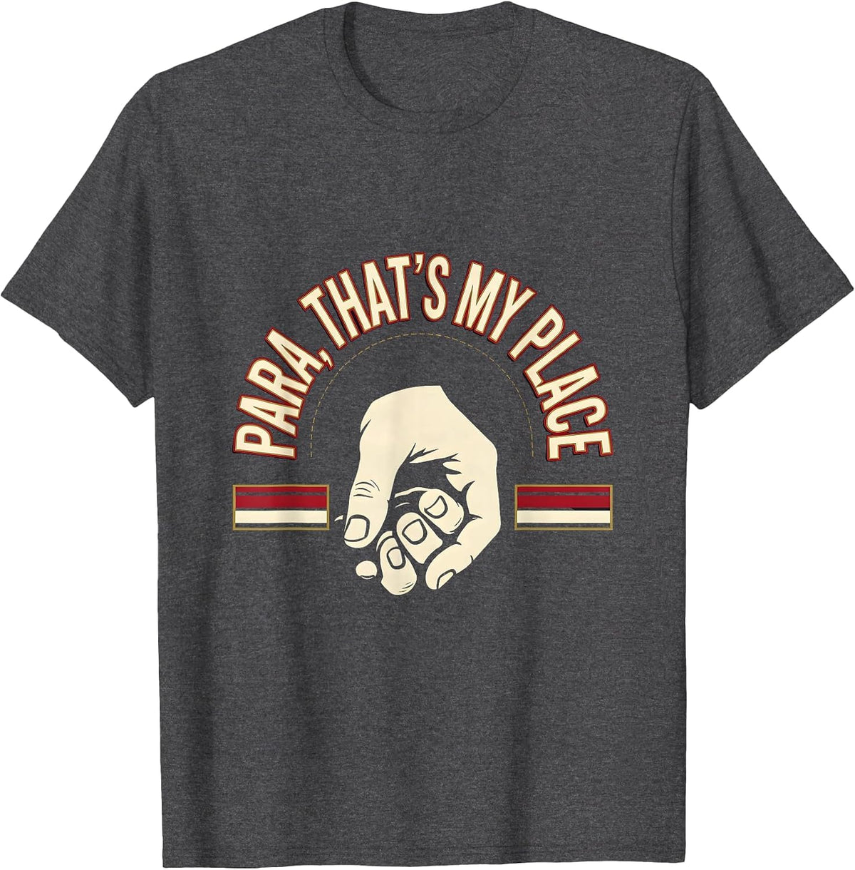 Men's Para That's My Place Funny Paraprofessional School Support T-Shirt - Dark Heather Grey