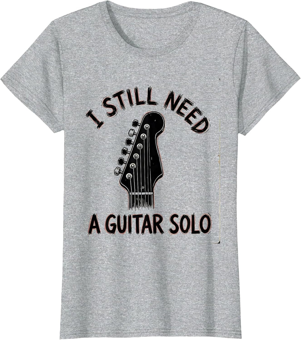 Women's I Still Need A Guitar Solo Funny Classic Rock Nostalgia Gift T-Shirt - Heather Grey