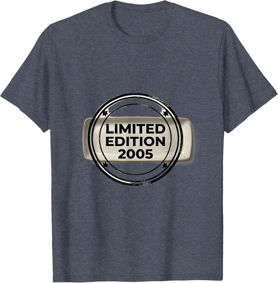 Limited Edition 2005 Vintage Stamp Birthday Gift Men Women T-Shirt - Heather Blue