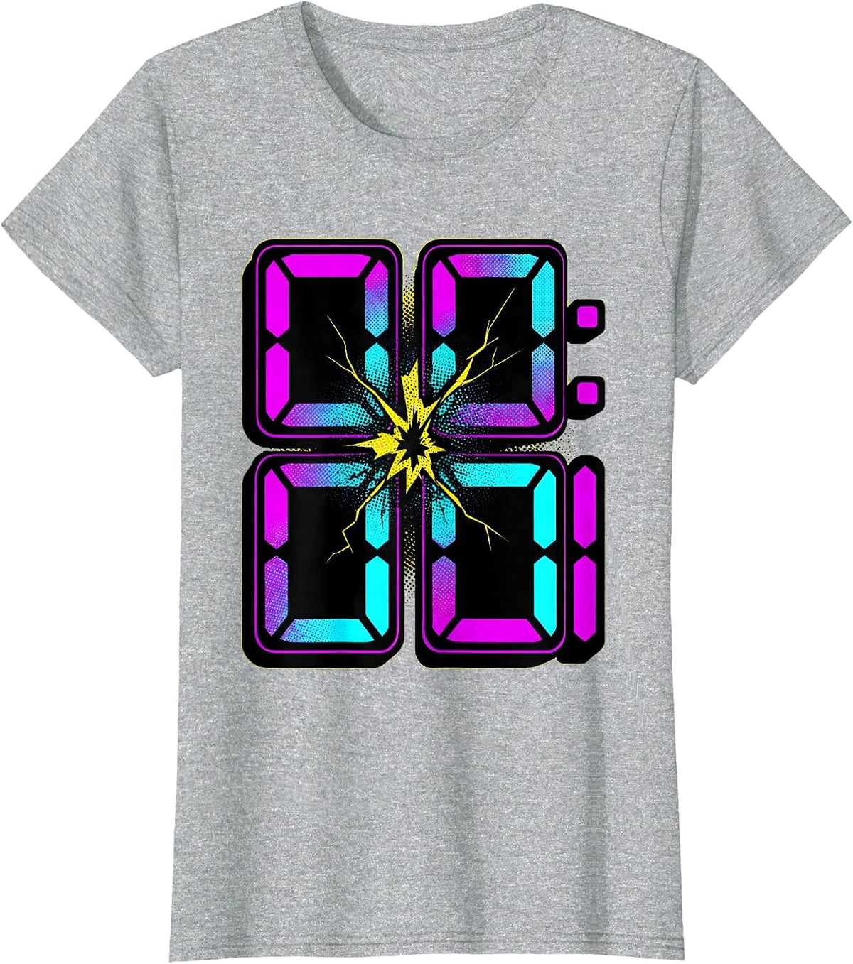 Women's Y2K Millennium Countdown Clock One Second T-Shirt - Heather Grey