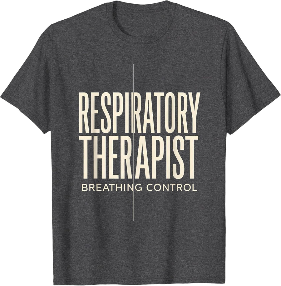 Men's Respiratory Therapist Breathing Control Medical Professional T-Shirt - Dark Heather Grey