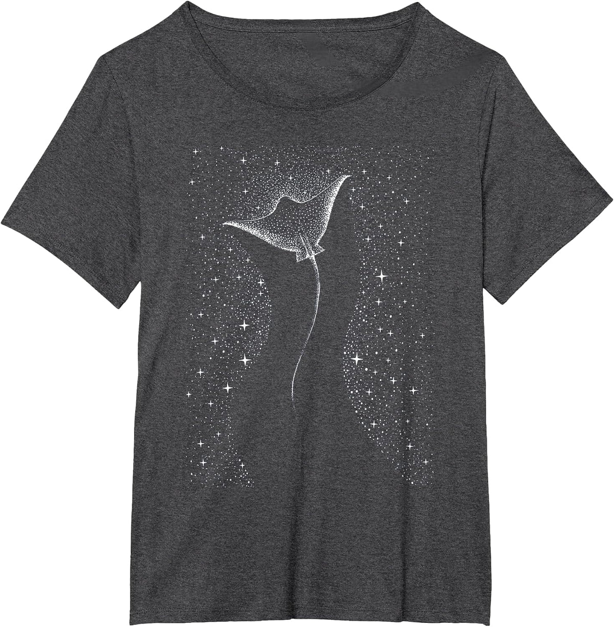 Manta Ray - Scuba Diving Ocean Coral Reef Fish Diver T-Shirt - Dark Heather Grey