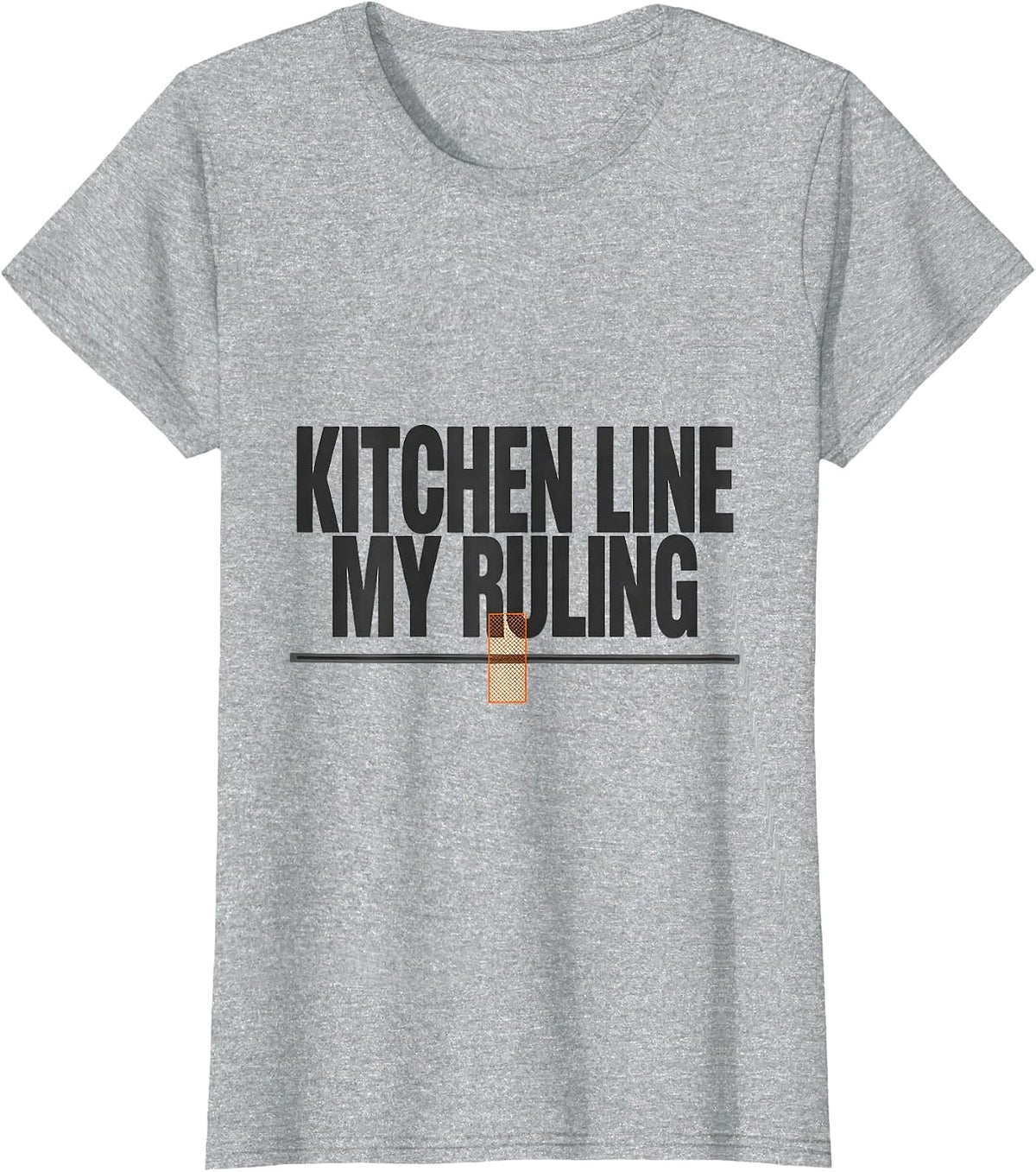 Women's Kitchen Line My Ruling Funny Tennis Player Humor T-Shirt - Heather Grey