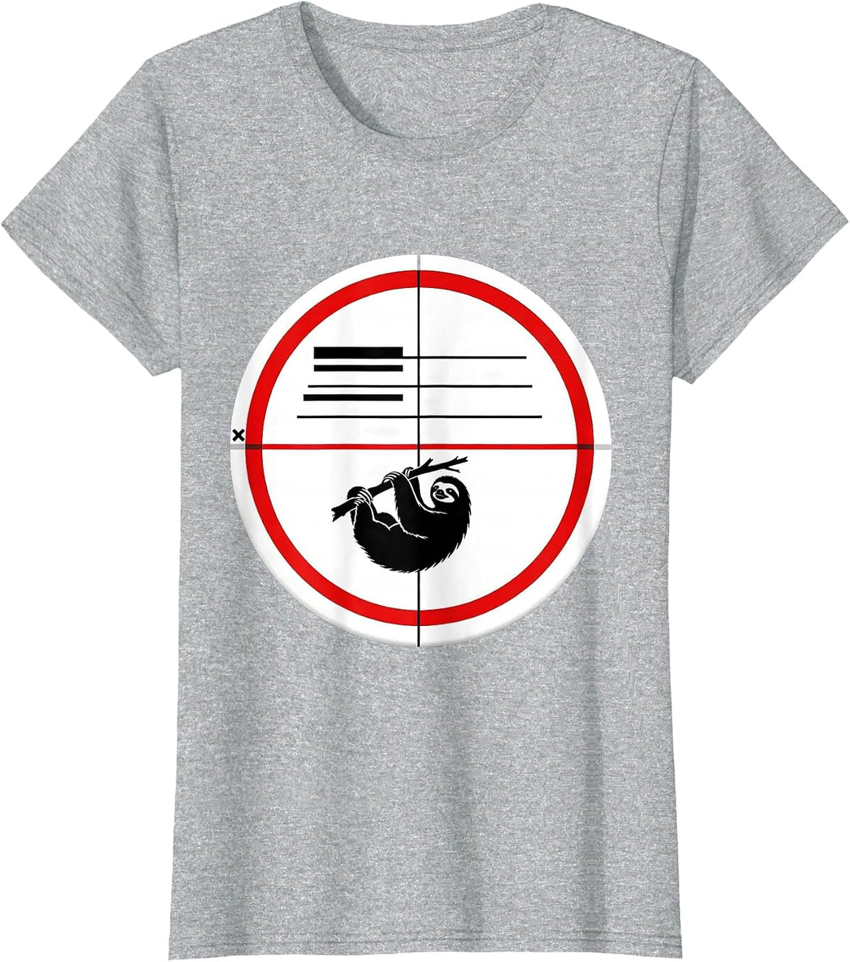 Sealed Sloth Badge Funny Lazy Humor Gift T-Shirt - Heather Grey