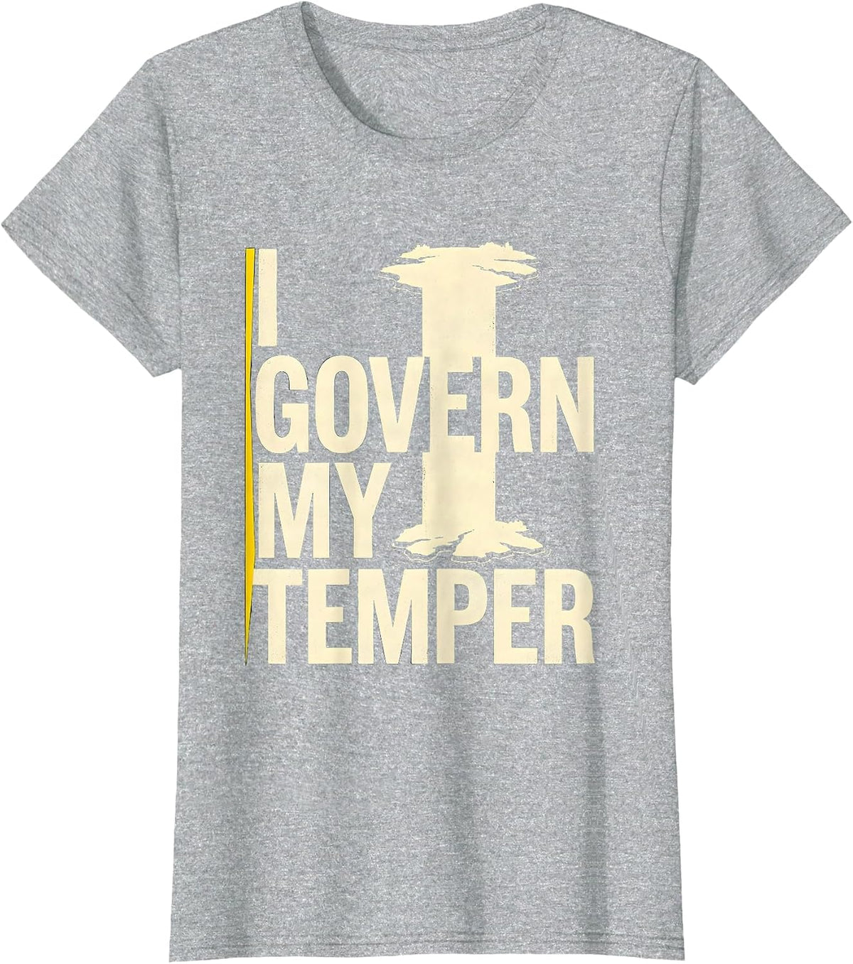 I Govern My Temper Stoic Philosophy Quote Marcus Aurelius T-Shirt - Heather Grey