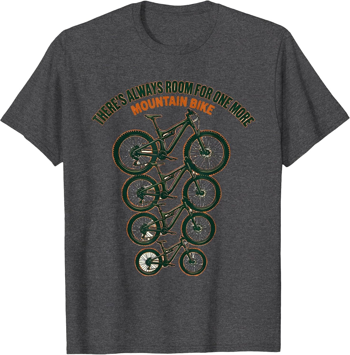 Men's There's Always Room For One More Mountain Bike Mountain T-Shirt - Dark Heather Grey