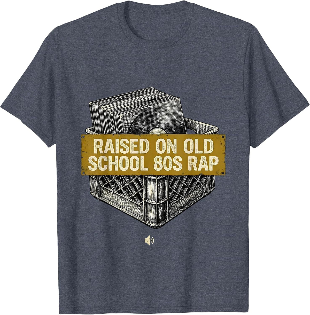 Raised On Old School 80s Rap Retro Street Hip Hop T-Shirt - Heather Blue