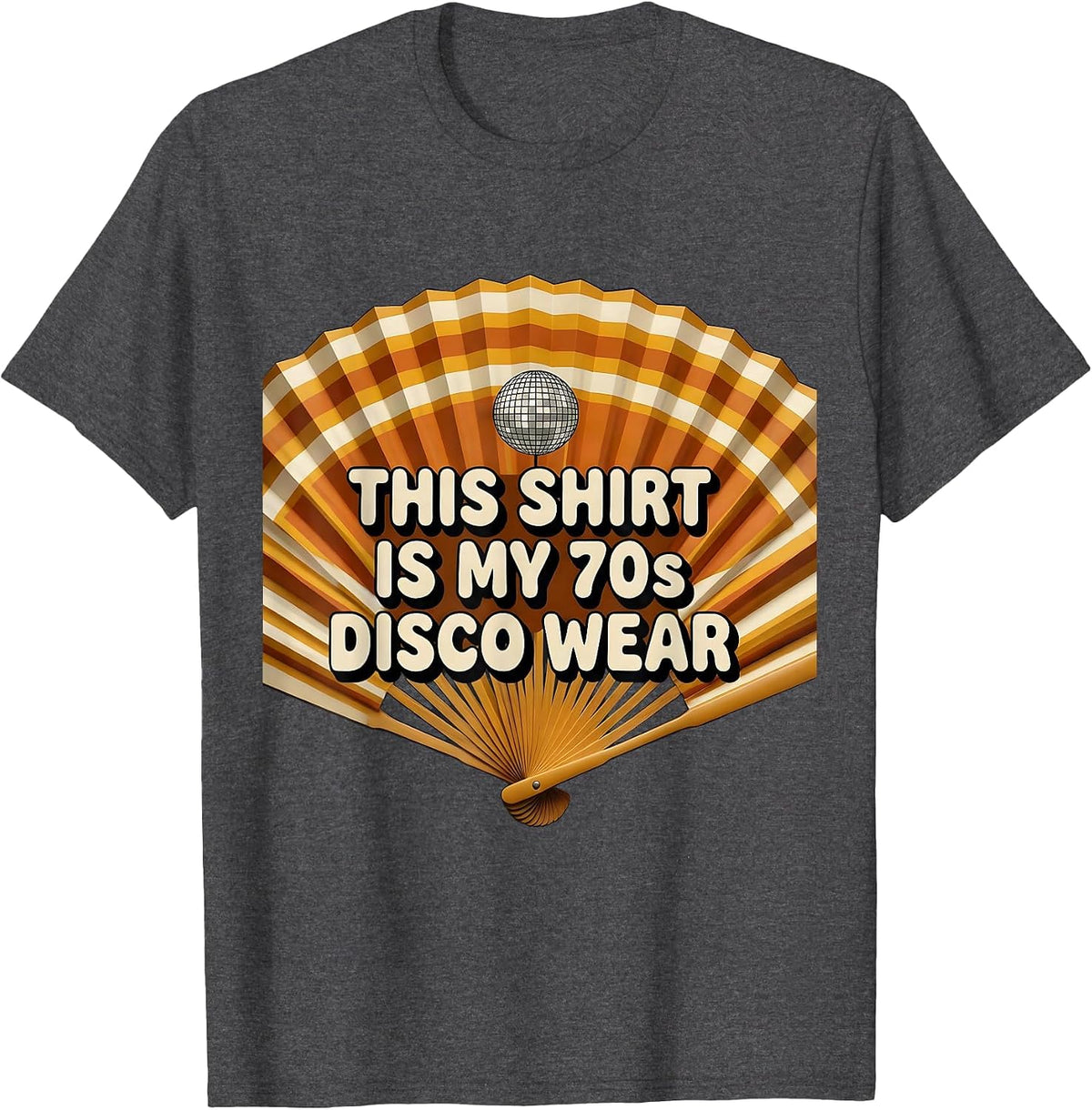 Men's This Shirt Is My 70s Disco Wear Retro Funny Party Costume T-Shirt - Dark Heather Grey
