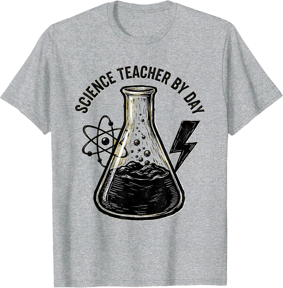 Men's Science Teacher By Day Back to School Design T-Shirt - Heather Grey