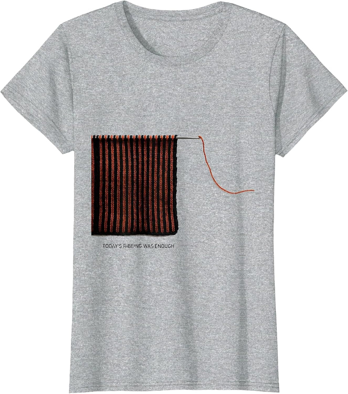 Today's Ribbing Was Enough Knitting Humor Knitter Gift T-Shirt - Heather Grey