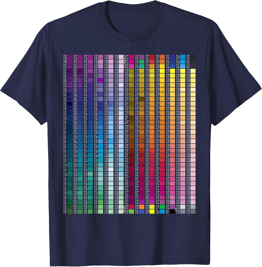 Merch Colors Reference Guide Chart DTG POD - Dark Colours T-Shirt - Navy Blue