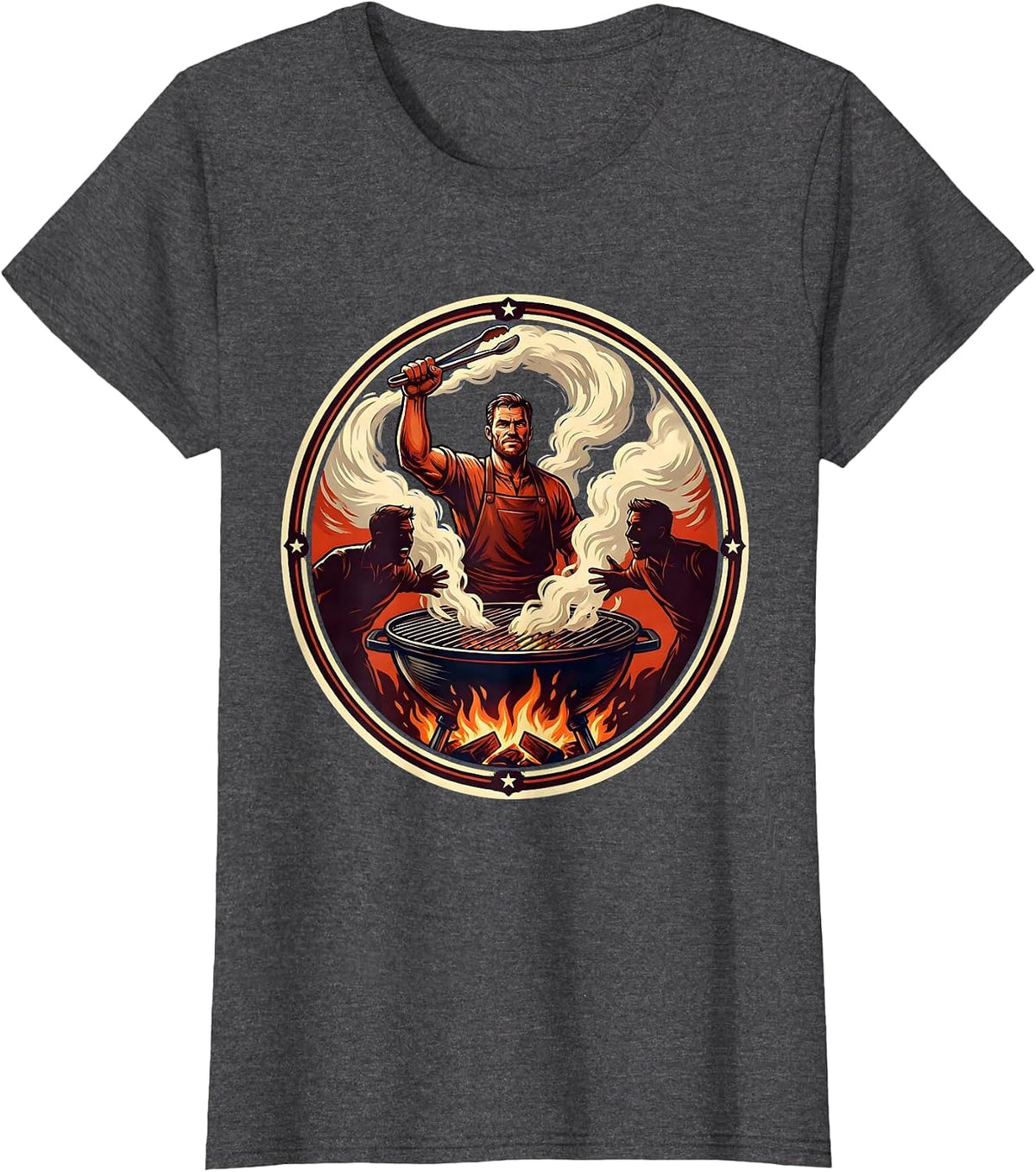 Women's Son In Law Favorite Child Grill Master Design T-Shirt - Dark Heather Grey