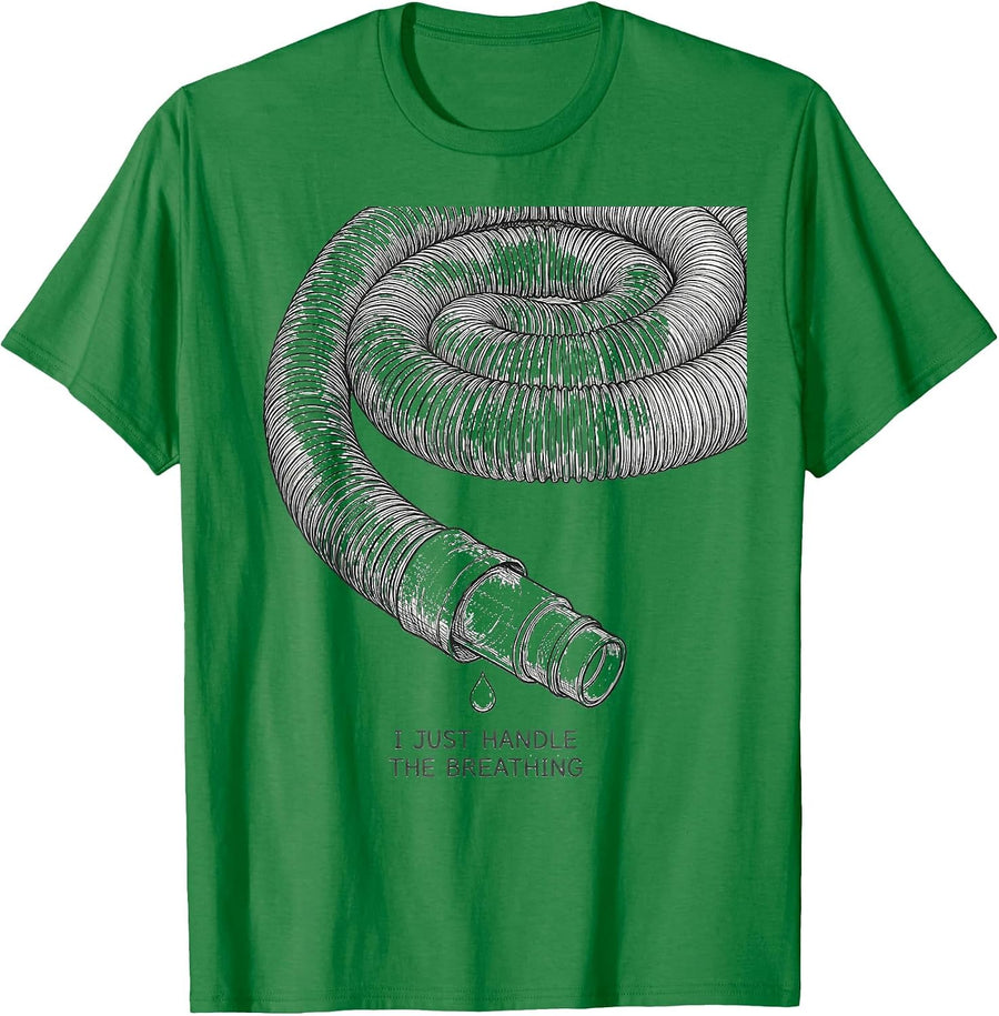 Men's I Just Handle The Breathing Funny Respiratory Therapist RT T-Shirt - Kelly Green