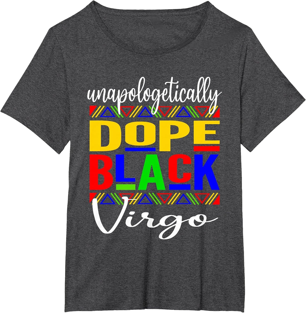 Dope Black Virgo, Virgo Vibes T-Shirt - Dark Heather Grey