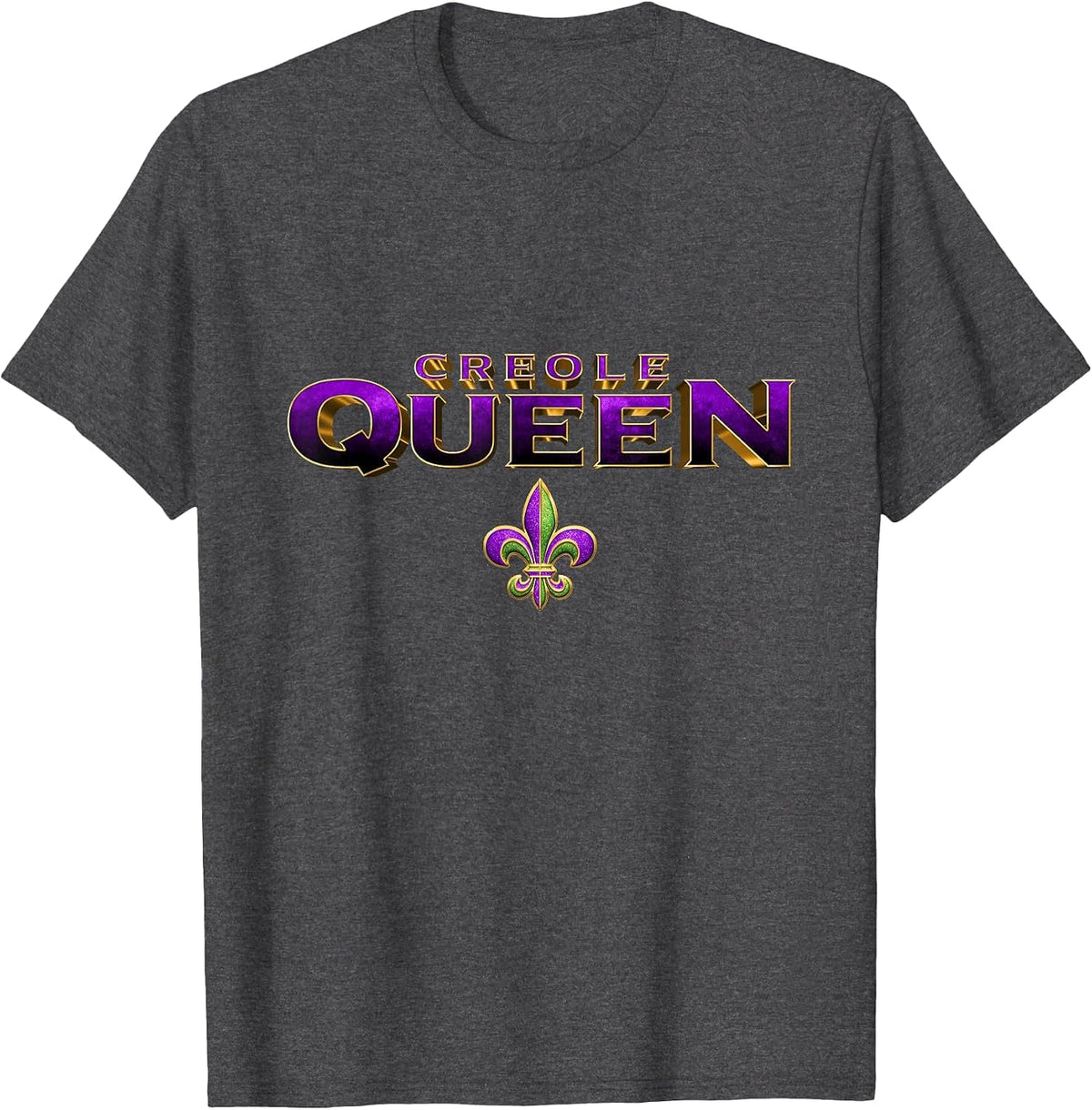 Creole Queen T-Shirt - Dark Heather Grey