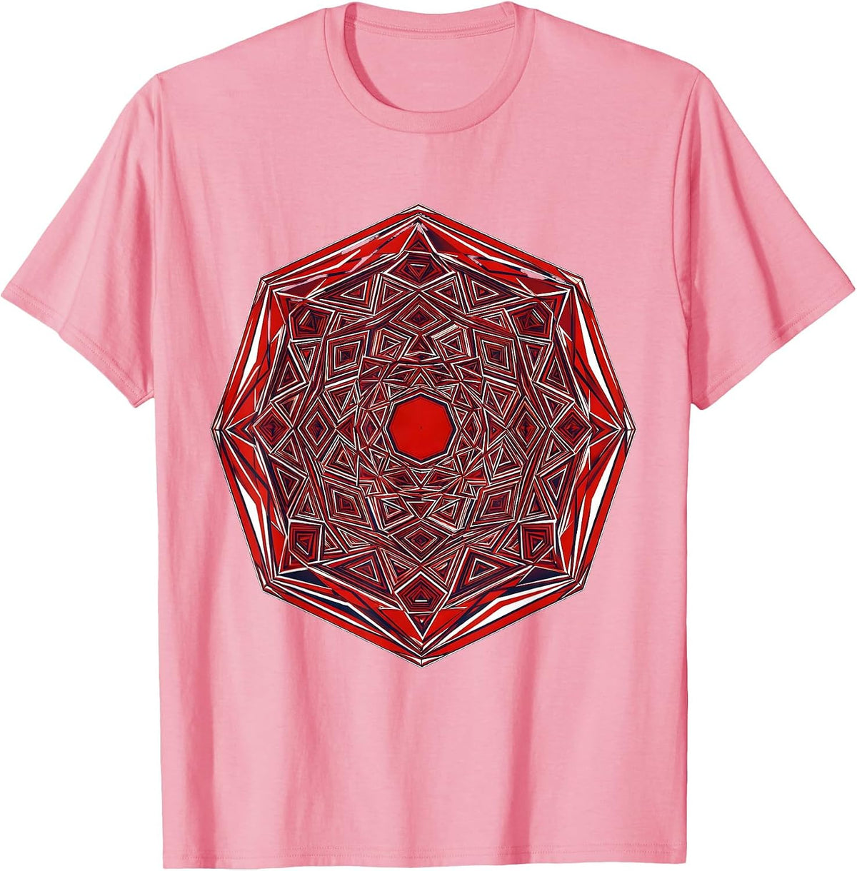 Men's Graphic Design Illustration Tee T-Shirt - Pink