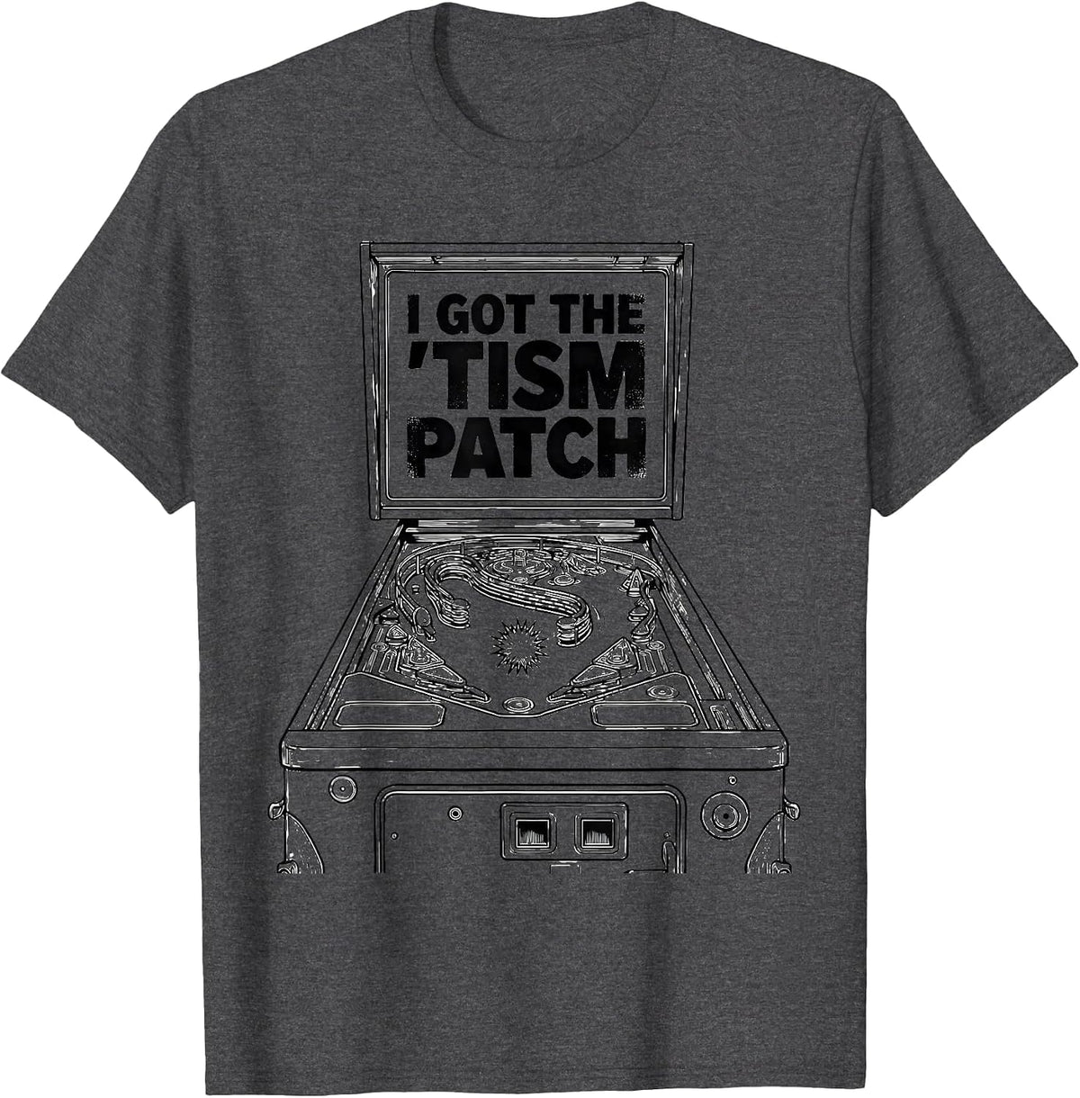 I Got The Tism Patch Funny Neurodiversity Meme Autistic ADHD T-Shirt - Dark Heather Grey