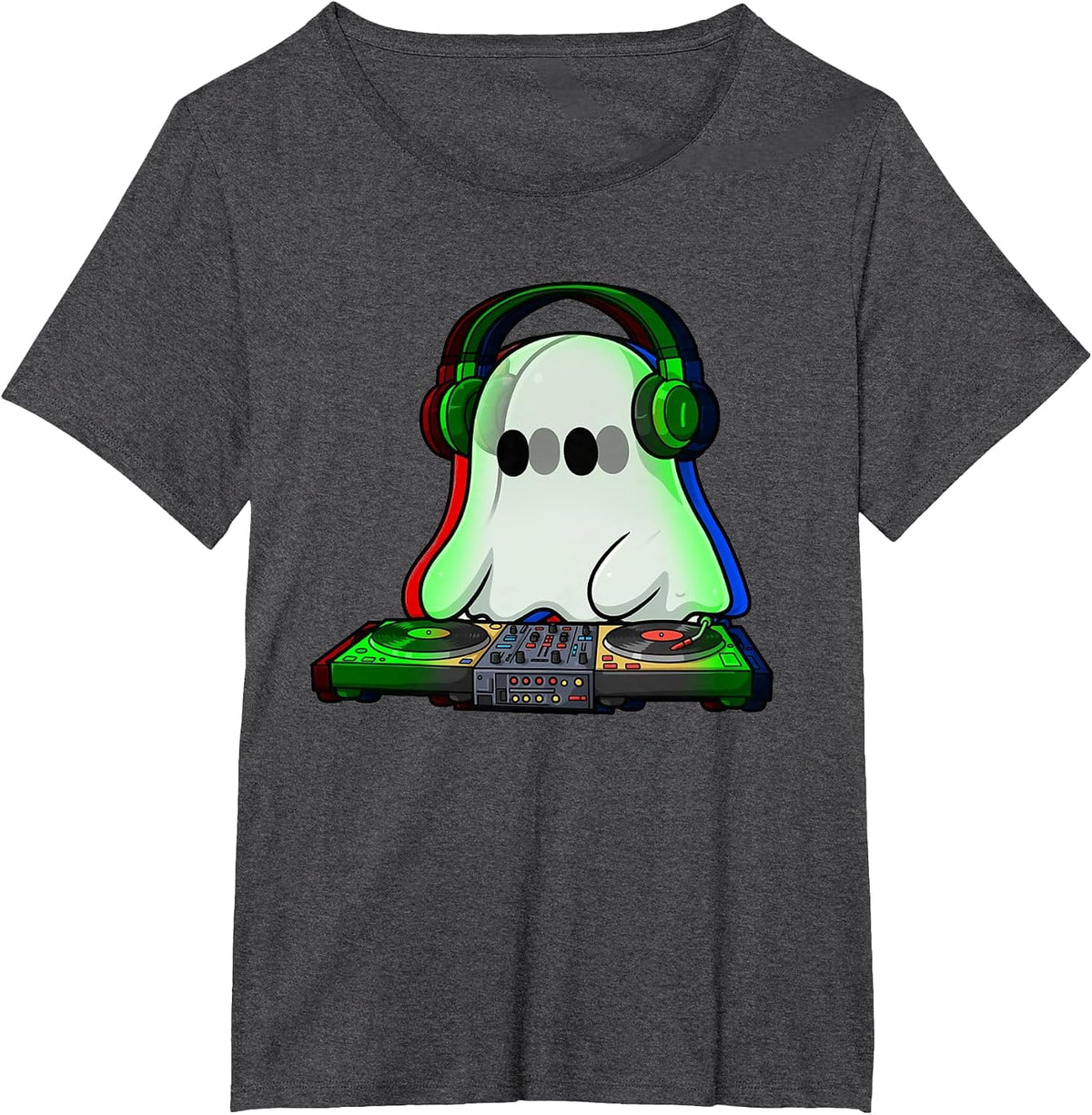 House Music Ghost Rave DJ Halloween Celebration Festival T-Shirt - Dark Heather Grey