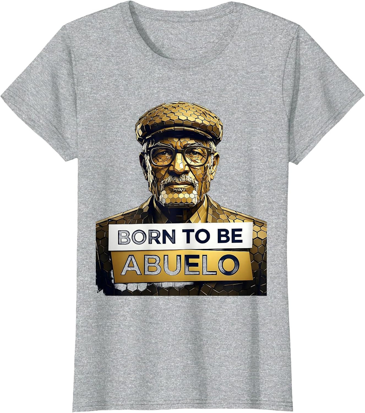Born to Be Abuelo Proud Grandfather Design T-Shirt - Heather Grey