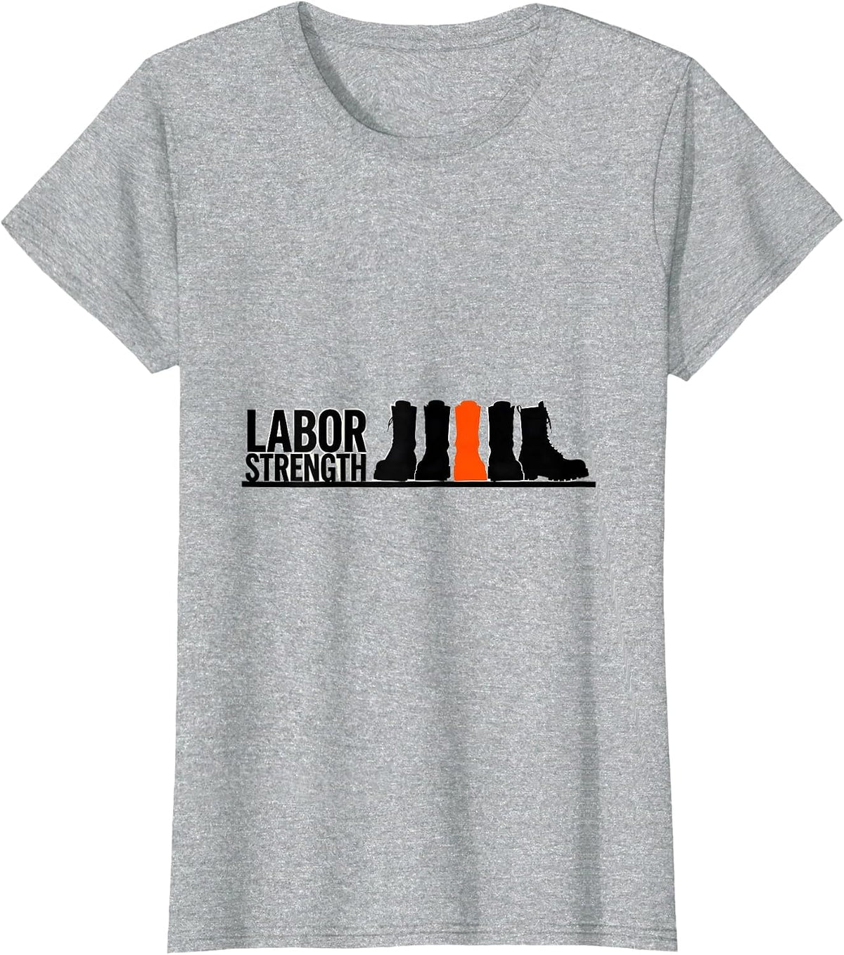 Labor Strength Minimalist Union Worker Solidarity Pride T-Shirt - Heather Grey