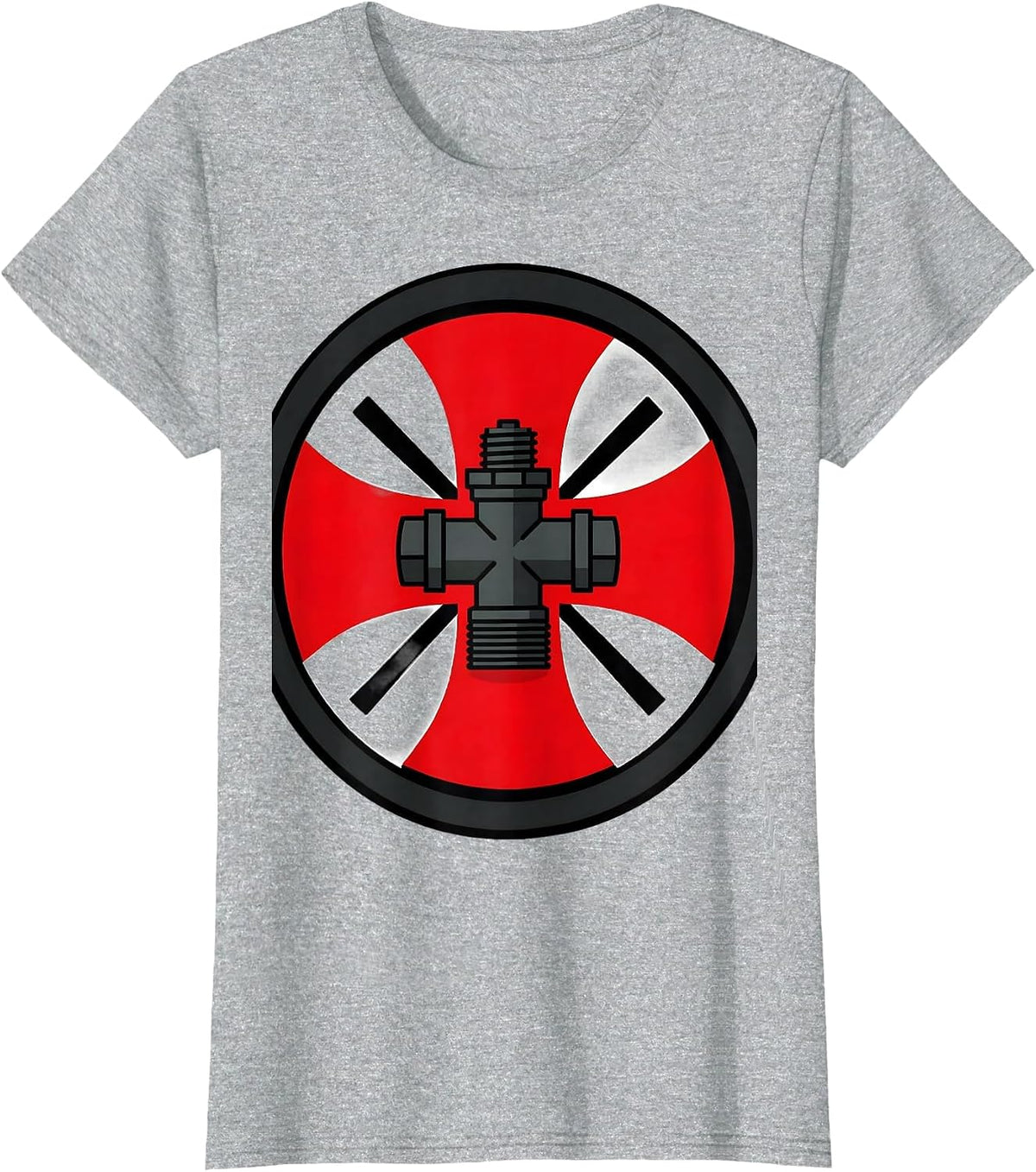 Women's Sealed Firefighter Badge Humor Fireman Gift T-Shirt - Heather Grey
