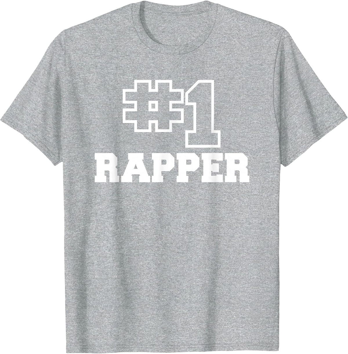 Number One Rapper #1 Music Singer Rap T-Shirt - Heather Grey