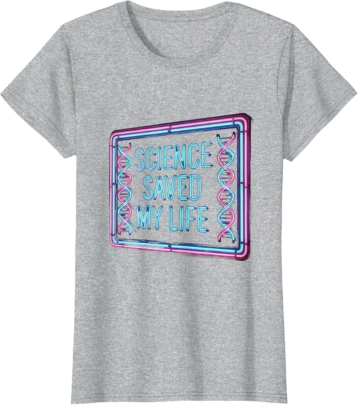 Science Saved My Life Science Teacher Design T-Shirt - Heather Grey
