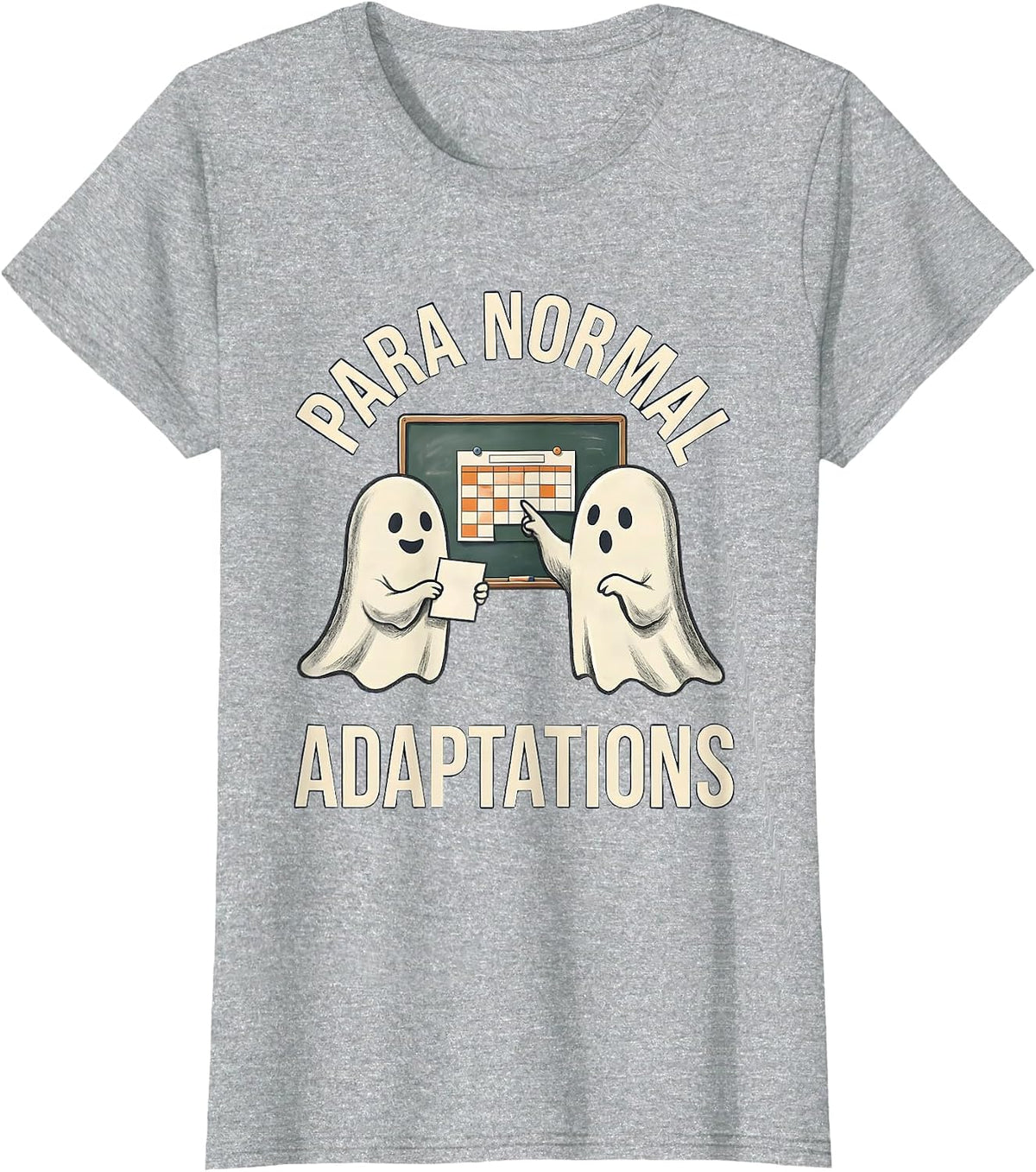 Para Normal Adaptations Funny Ghost Paraprofessional T-Shirt - Heather Grey