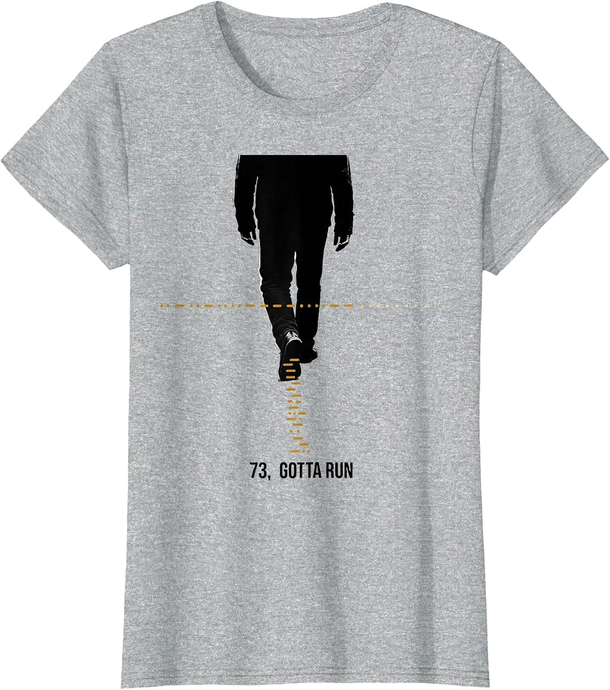 73 Gotta Run Funny Ham Radio Operator Hobbyist Humor T-Shirt - Heather Grey