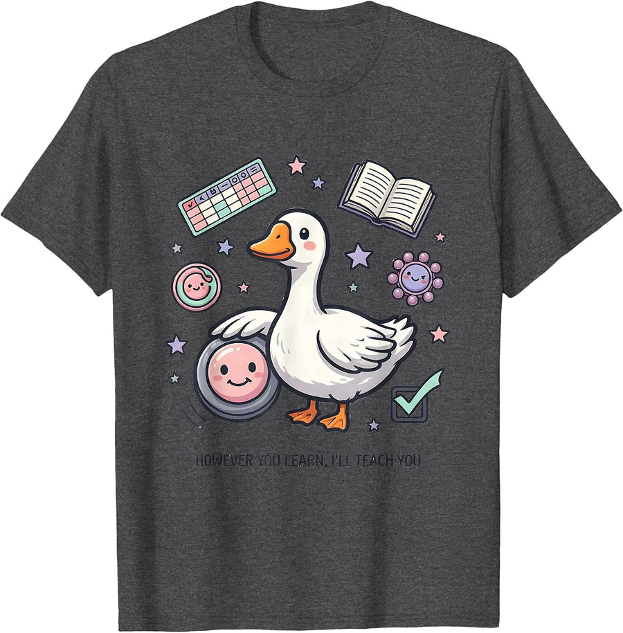 Men's However You Learn, I'll Teach You Kawaii Special Education T-Shirt - Dark Heather Grey