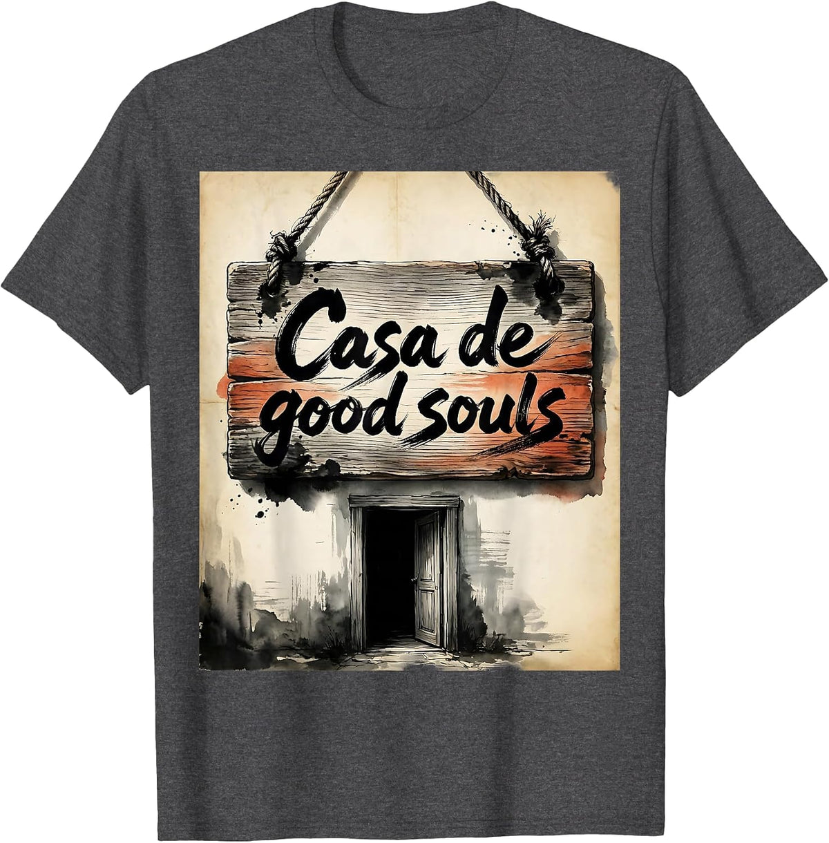 Casa de Good Souls Altruismo House Design T-Shirt - Dark Heather Grey