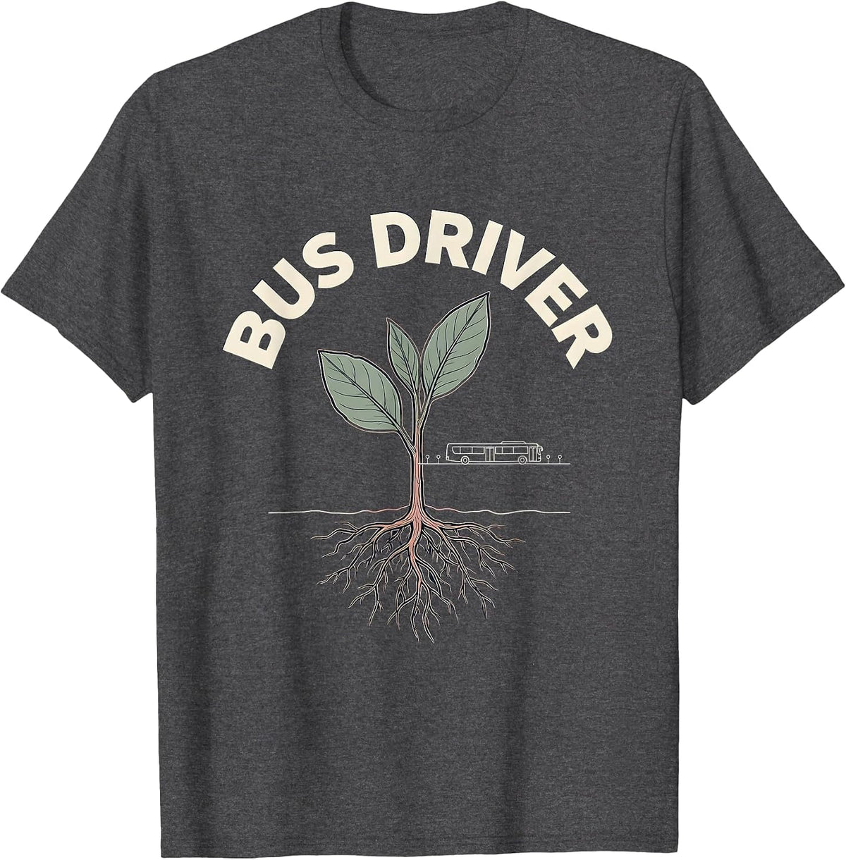Bus Driver Wholesome Teacher Gift School Staff Appreciation T-Shirt - Dark Heather Grey