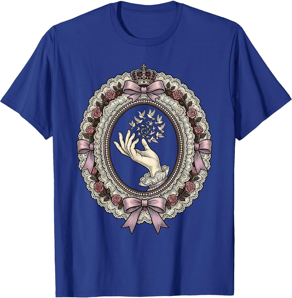 Men's Gigi Elegant Bird Release Graphic Design T-Shirt - Royal Blue