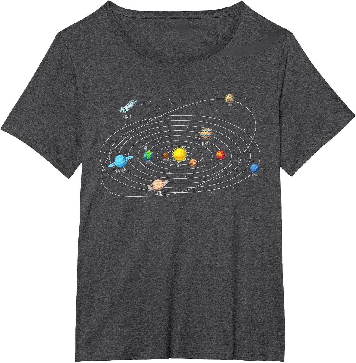 Astronomy Solar System Planets Universe T-Shirt - Dark Heather Grey