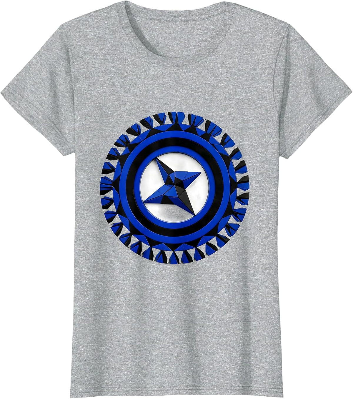 Geometric Scrub Tech Badge Occupational Pride T-Shirt - Heather Grey