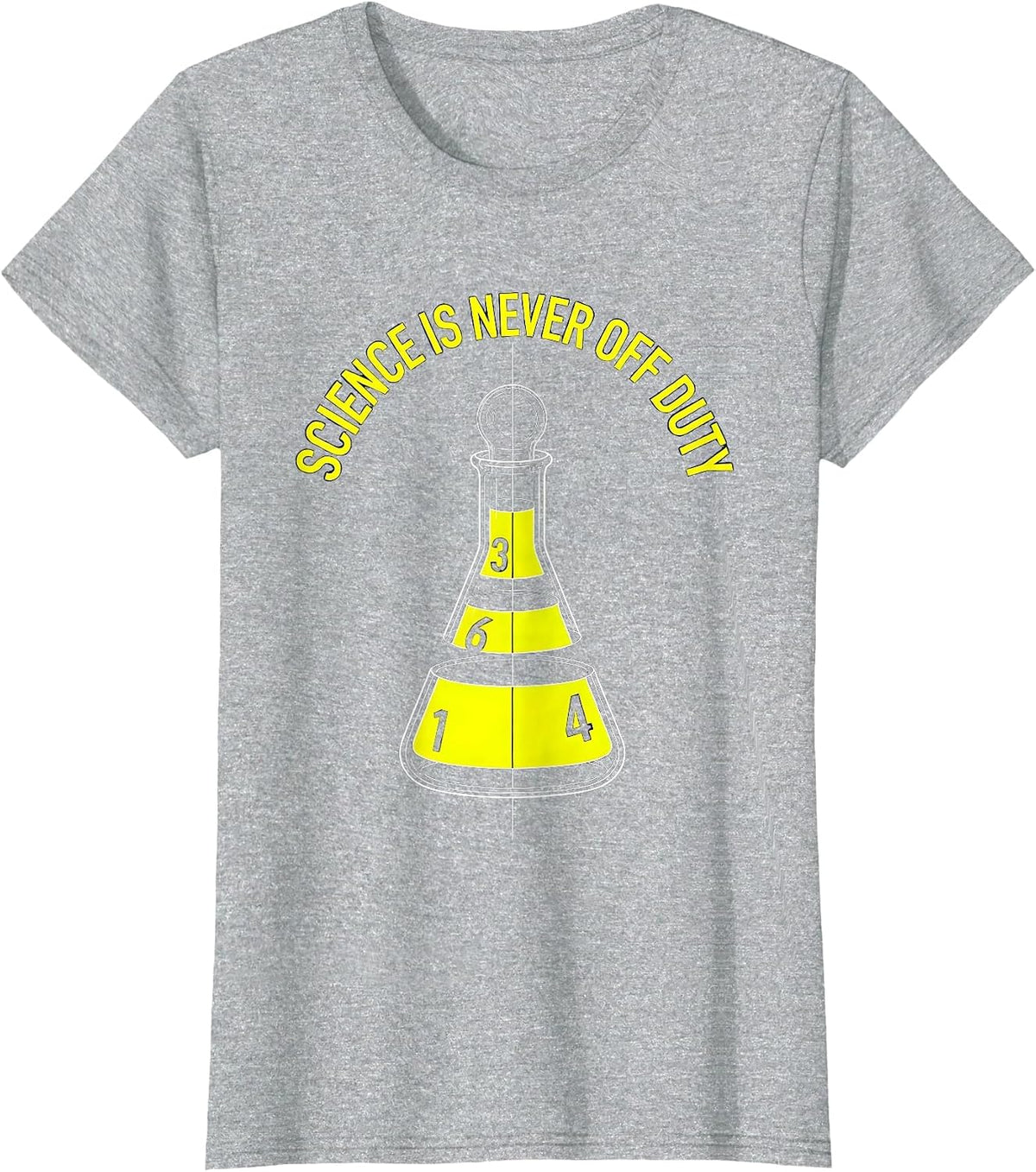 Science Is Never Off Duty Back to School Teacher T-Shirt - Heather Grey