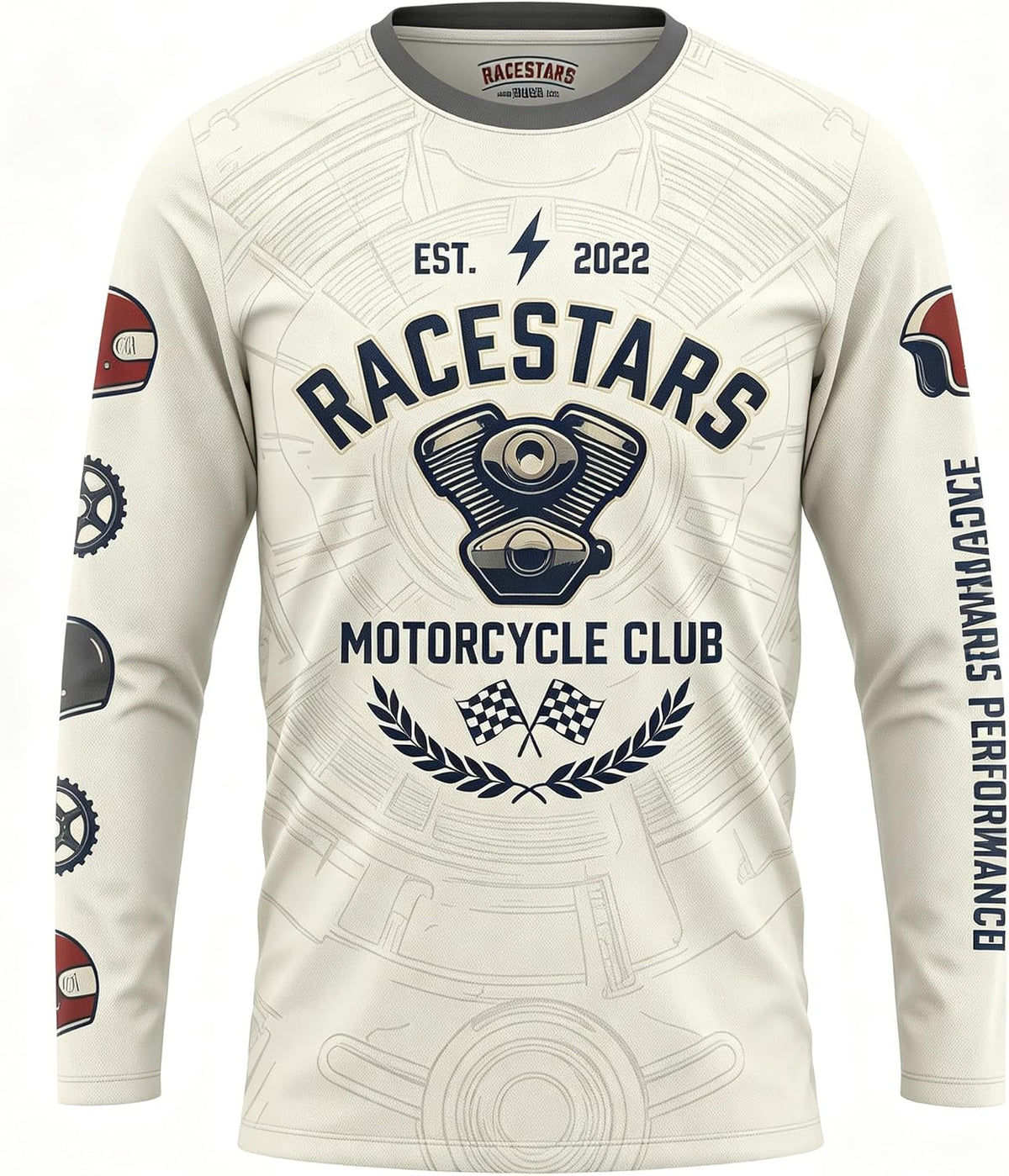 Men's MTB Jersey Long Sleeve Dirt Bike Motocross Cycling Racewear - Rs0285