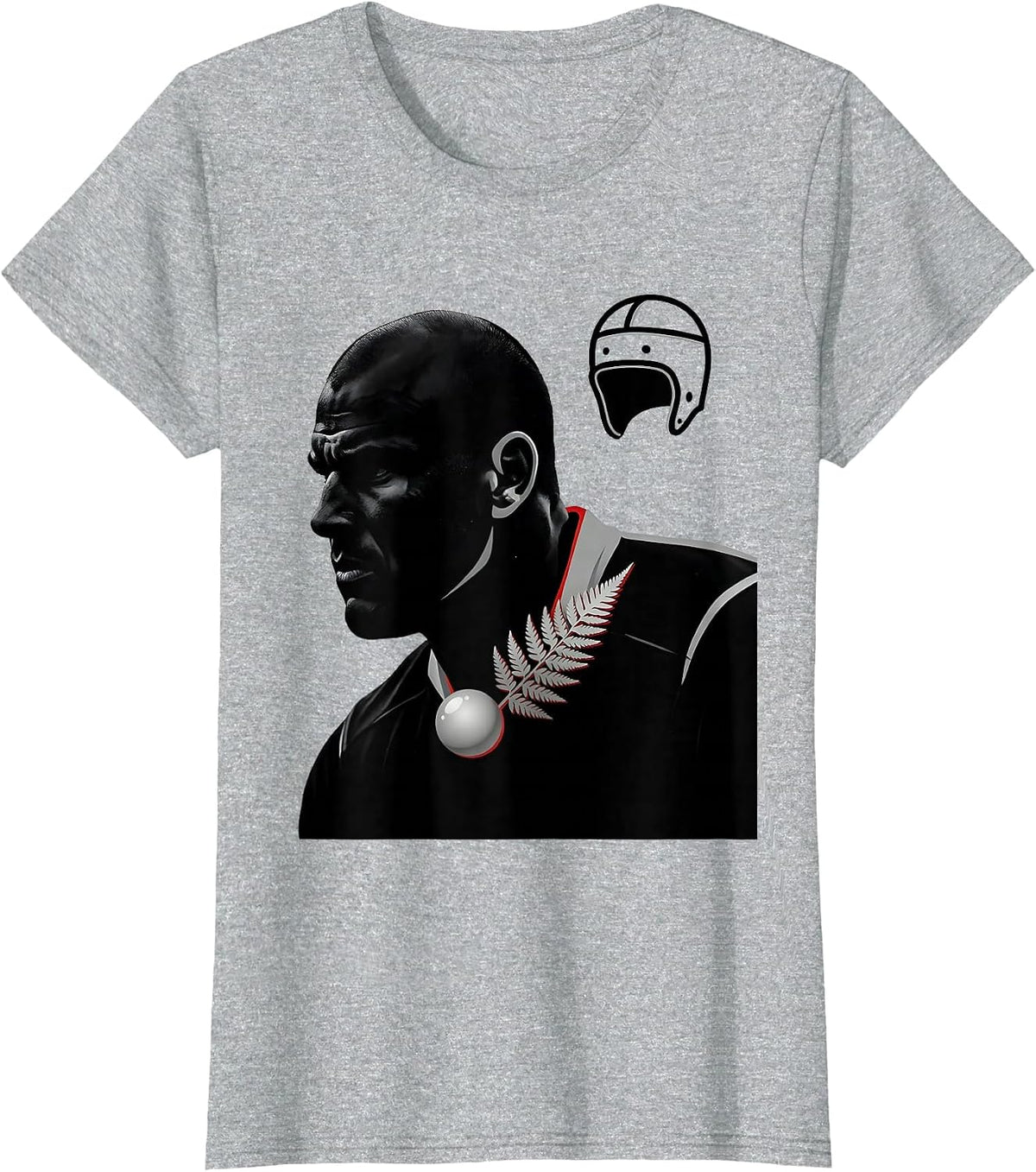 Women's Front Row Rugby Player Profile Kiwi Fan Humor T-Shirt - Heather Grey
