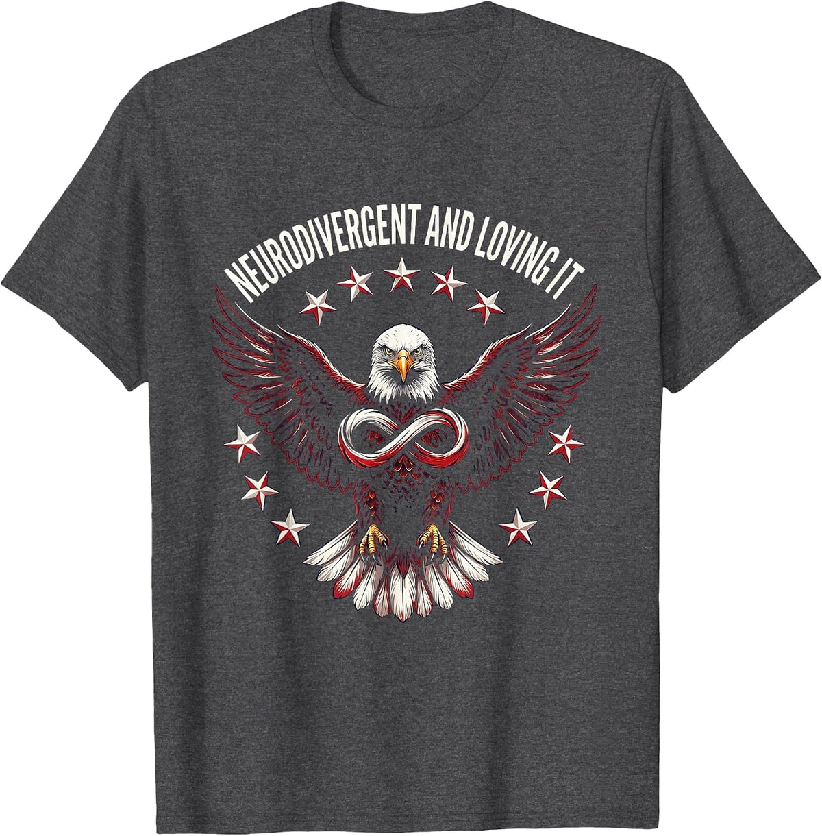 Neurodivergent and Loving It Autism Design T-Shirt - Dark Heather Grey