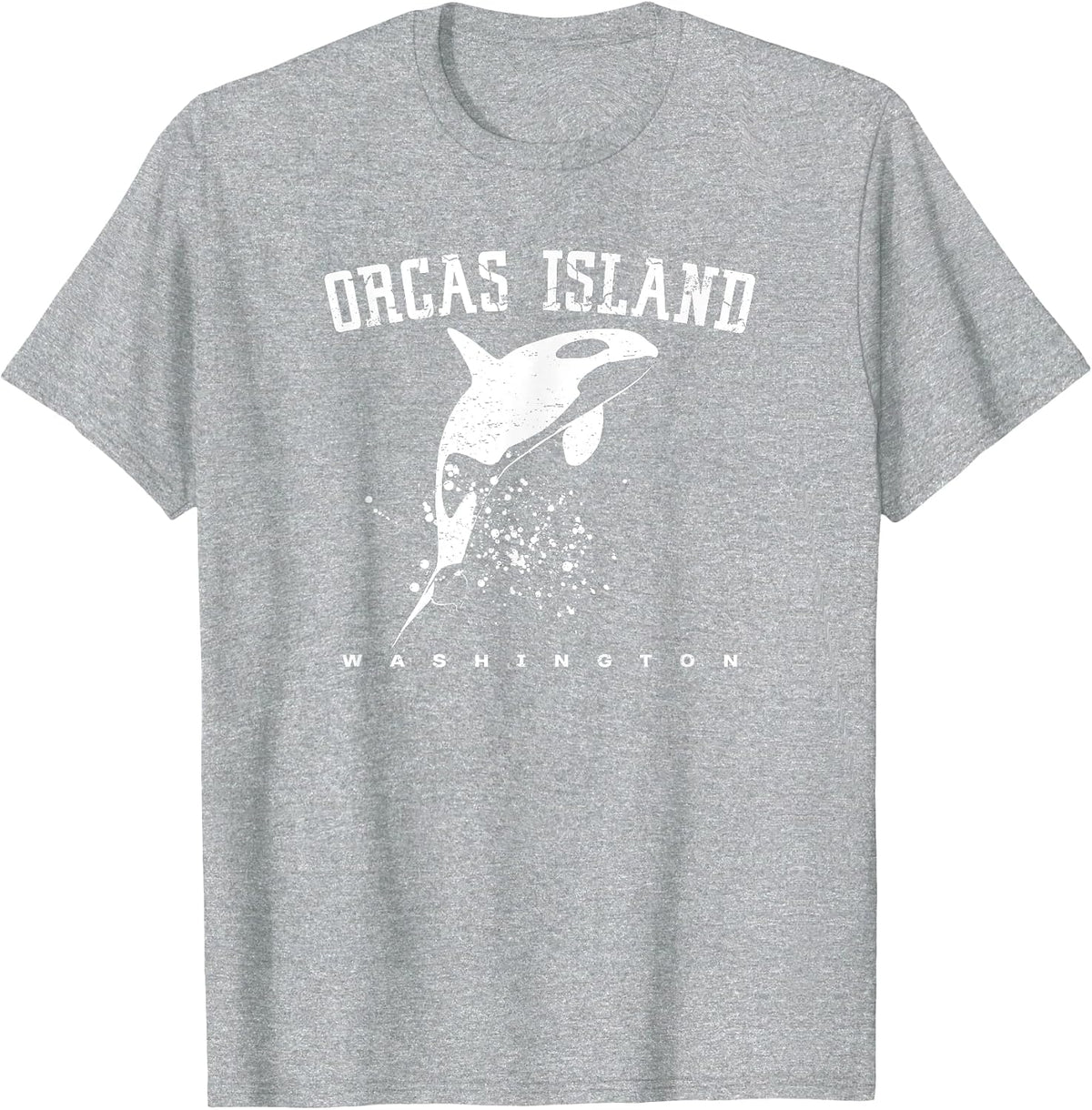 ORCAS Island Washington Killer Whale Dolphin Lover Souvenir T-Shirt - Heather Grey