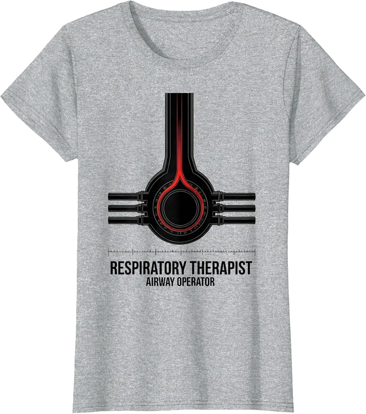 Women's Respiratory Therapist Airway Operator T-Shirt - Heather Grey
