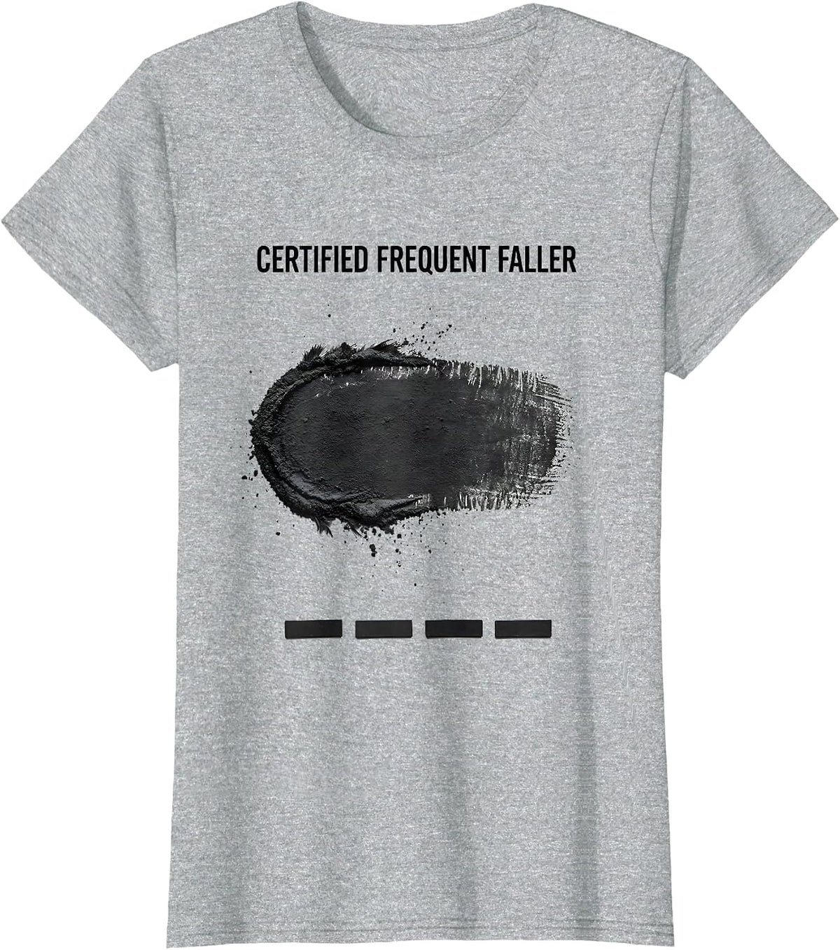 Women's Certified Frequent Faller Funny Rock Climbing Bouldering T-Shirt - Heather Grey