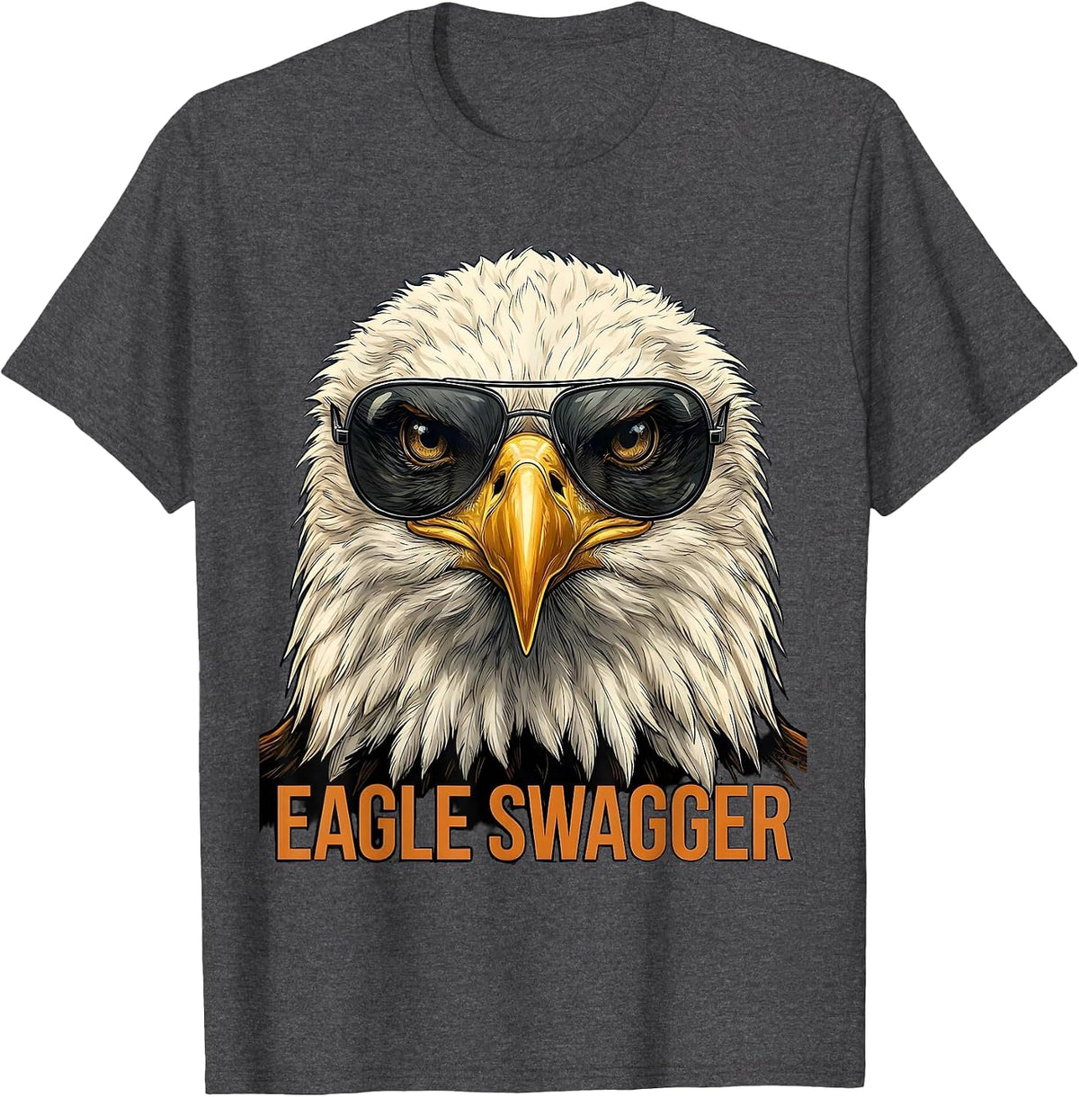 Eagle Swagger Playful Bald Eagle Wildlife Lover Pride Kids T-Shirt - Dark Heather Grey