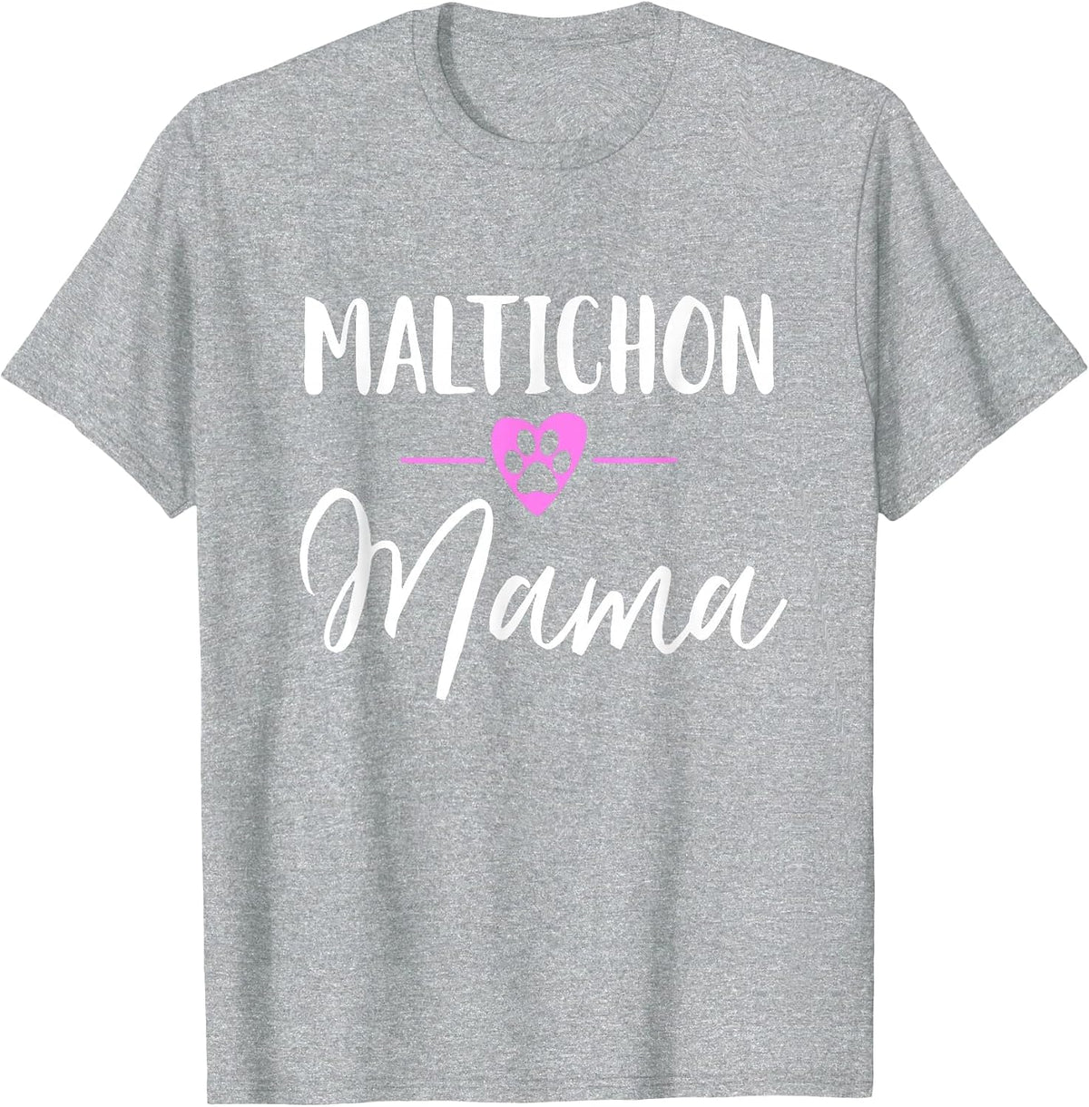 Maltichon Mama T-Shirt - Heather Grey