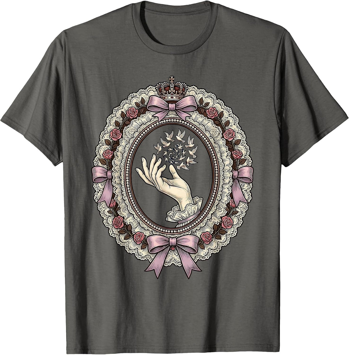 Men's Gigi Elegant Bird Release Graphic Design T-Shirt - Asphalt Grey