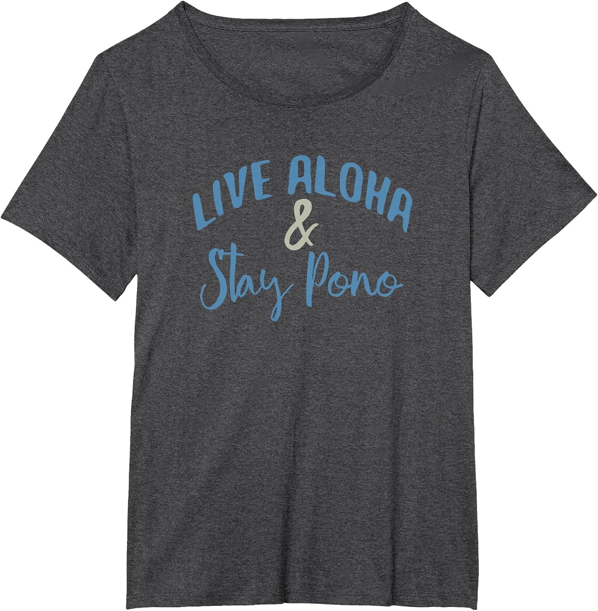 Live Aloha & Stay Pono T-Shirt - Dark Heather Grey