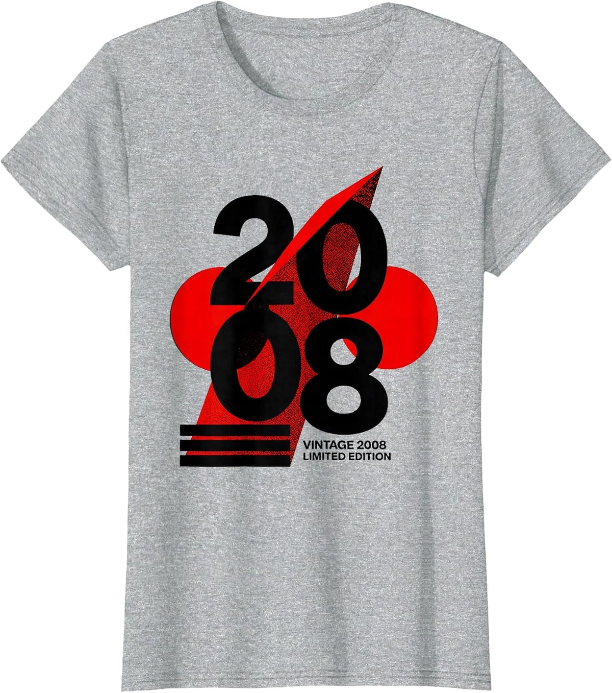 Vintage 2008 Limited Edition Retro Birthday Milestone Gift T-Shirt - Heather Grey